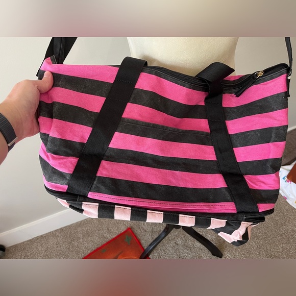 Victoria’s Secret pink striped crossbody - Picture 8 of 13